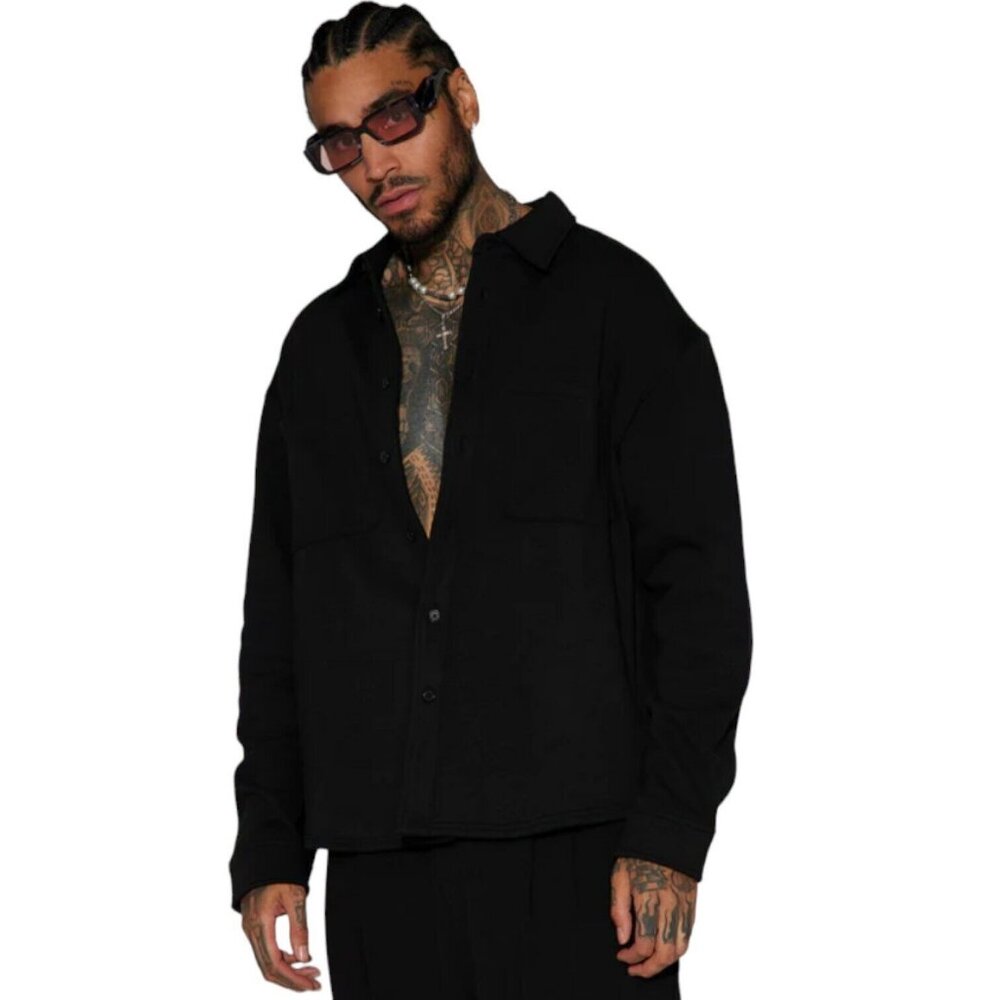 Tyson Fleece Shacket Jacket Black Men's